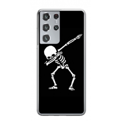 Husa personalizata tip carcasa HQPrint pentru Samsung Galaxy S22 Ultra, model Dab Skeleton, multicolor, S1D1M0034