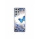Husa personalizata tip carcasa HQPrint pentru Samsung Galaxy S22 Ultra, model Butterfly 4, multicolor, S1D1M0041