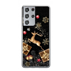 Husa personalizata tip carcasa HQPrint pentru Samsung Galaxy S22 Ultra, model Reindeer 2, multicolor, S1D1M0052