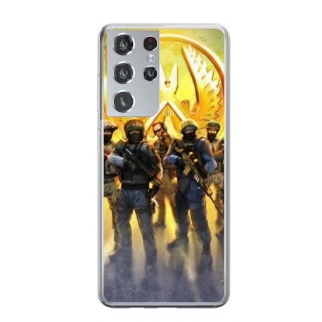 Husa personalizata tip carcasa HQPrint pentru Samsung Galaxy S22 Ultra, model Counter Strike, multicolor, S1D1M0062