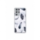 Husa personalizata tip carcasa HQPrint pentru Samsung Galaxy S22 Ultra, model Leaf Design 2, multicolor, S1D1M0071