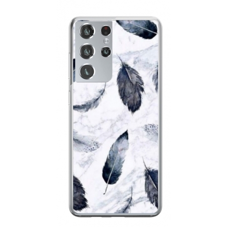 Husa personalizata tip carcasa HQPrint pentru Samsung Galaxy S22 Ultra, model Leaf Design 2, multicolor, S1D1M0071