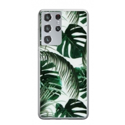 Husa personalizata tip carcasa HQPrint pentru Samsung Galaxy S22 Ultra, model Leaf Design 3, multicolor, S1D1M0088