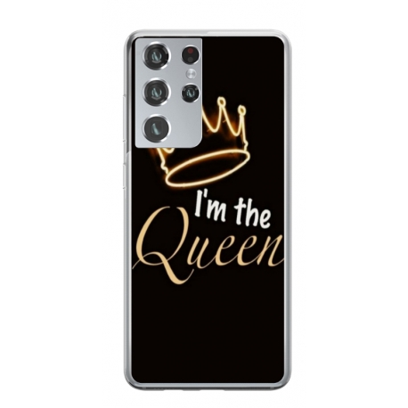 Husa personalizata tip carcasa HQPrint pentru Samsung Galaxy S22 Ultra, model Im the Queen, multicolor, S1D1M0101