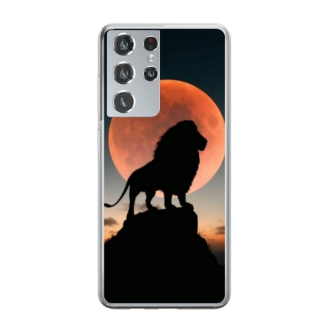 Husa personalizata tip carcasa HQPrint pentru Samsung Galaxy S22 Ultra, model Lion 1, multicolor, S1D1M0110