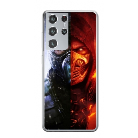 Husa personalizata tip carcasa HQPrint pentru Samsung Galaxy S22 Ultra, model Mortal Kombat, multicolor, S1D1M0130