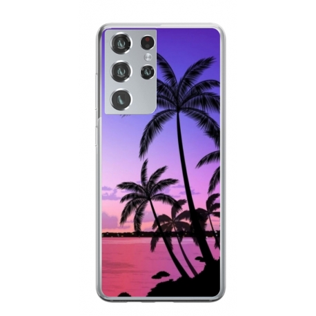 Husa personalizata tip carcasa HQPrint pentru Samsung Galaxy S22 Ultra, model Beach View 2, multicolor, S1D1M0137