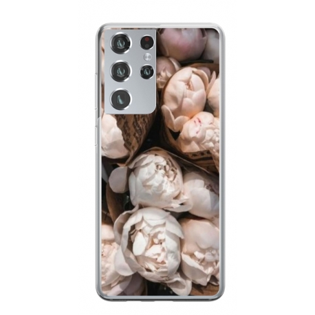 Husa personalizata tip carcasa HQPrint pentru Samsung Galaxy S22 Ultra, model Flowers 6, multicolor, S1D1M0139