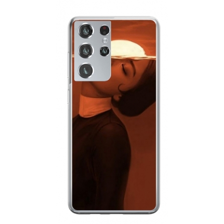Husa personalizata tip carcasa HQPrint pentru Samsung Galaxy S21 Ultra, model Sun Girl, multicolor, S1D1M0359