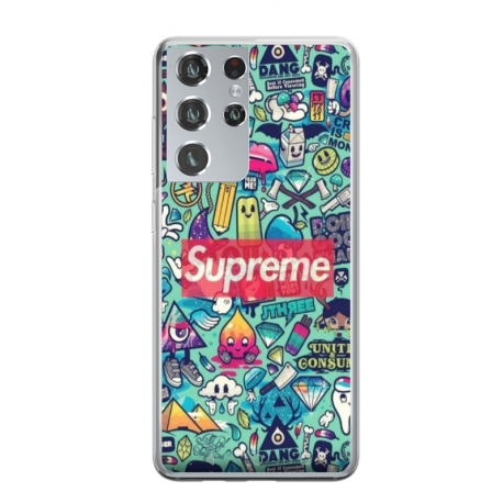Husa personalizata tip carcasa HQPrint pentru Samsung Galaxy S21 Ultra, model Supreme, multicolor, S1D1M0360