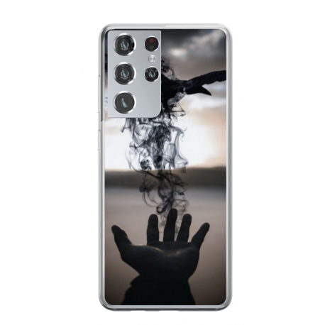 Husa personalizata tip carcasa HQPrint pentru Samsung Galaxy S22 Ultra, model Black Magic, multicolor, S1D1M0152