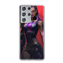 Husa personalizata tip carcasa HQPrint pentru Samsung Galaxy S22 Ultra, model Valorant, multicolor, S1D1M0157