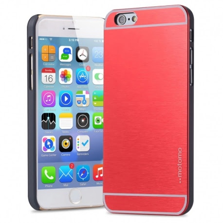 Husa APPLE iPhone 6\6S Plus - Motomo Metal (Rosu)