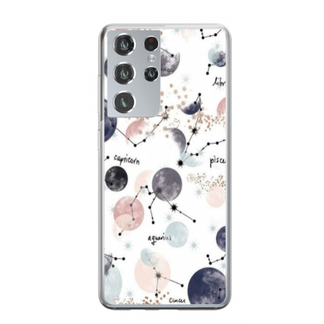 Husa personalizata tip carcasa HQPrint pentru Samsung Galaxy S21 Ultra, model Abstract 6, multicolor, S1D1M0372