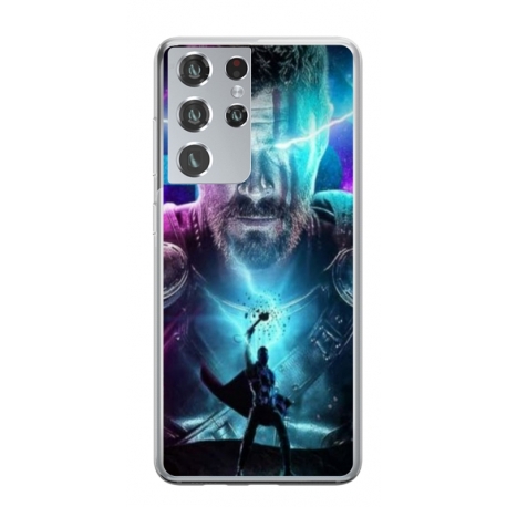 Husa personalizata tip carcasa HQPrint pentru Samsung Galaxy S22 Ultra, model Thor 1, multicolor, S1D1M0201