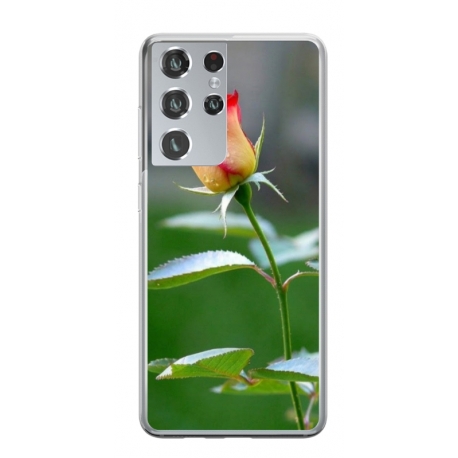 Husa personalizata tip carcasa HQPrint pentru Samsung Galaxy S22 Ultra, model Flowers 13, multicolor, S1D1M0206