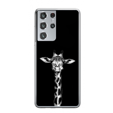 Husa personalizata tip carcasa HQPrint pentru Samsung Galaxy S22 Ultra, model Giraffe 3, multicolor, S1D1M0222