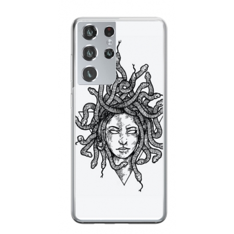 Husa personalizata tip carcasa HQPrint pentru Samsung Galaxy S22 Ultra, model Medusa 2, multicolor, S1D1M0230