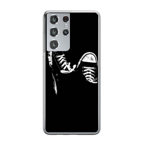 Husa personalizata tip carcasa HQPrint pentru Samsung Galaxy S21 Ultra, model Sneakers, multicolor, S1D1M0381