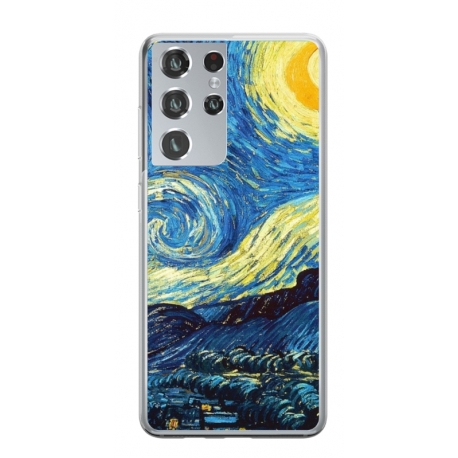 Husa personalizata tip carcasa HQPrint pentru Samsung Galaxy S22 Ultra, model Van Gogh, multicolor, S1D1M0238