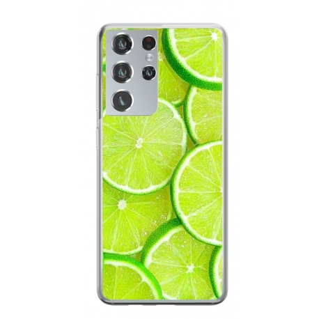 Husa personalizata tip carcasa HQPrint pentru Samsung Galaxy S22 Ultra, model Lime, multicolor, S1D1M0253