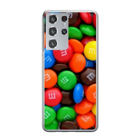 Husa personalizata tip carcasa HQPrint pentru Samsung Galaxy S22 Ultra, model MandM, multicolor, S1D1M0257