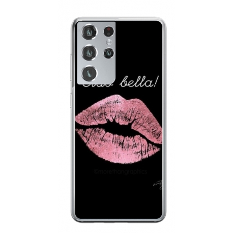 Husa personalizata tip carcasa HQPrint pentru Samsung Galaxy S22 Ultra, model Ciao Bella, multicolor, S1D1M0261