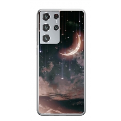 Husa personalizata tip carcasa HQPrint pentru Samsung Galaxy S22 Ultra, model Falling Stars, multicolor, S1D1M0269