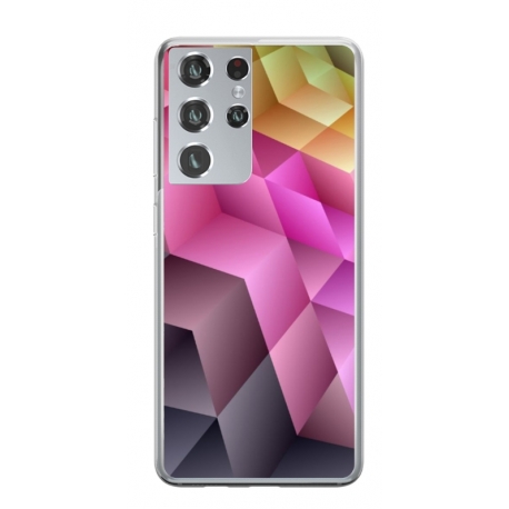 Husa personalizata tip carcasa HQPrint pentru Samsung Galaxy S22 Ultra, model Colorful 1, multicolor, S1D1M0273