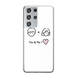 Husa personalizata tip carcasa HQPrint pentru Samsung Galaxy S22 Ultra, model You and Me, multicolor, S1D1M0274