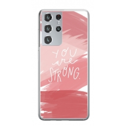 Husa personalizata tip carcasa HQPrint pentru Samsung Galaxy S22 Ultra, model You are Strong, multicolor, S1D1M0275