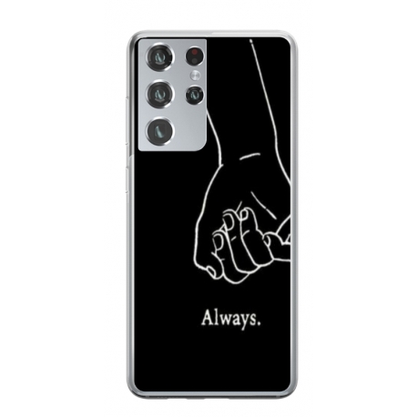 Husa personalizata tip carcasa HQPrint pentru Samsung Galaxy S22 Ultra, model Always and Forever 1, multicolor, S1D1M0279