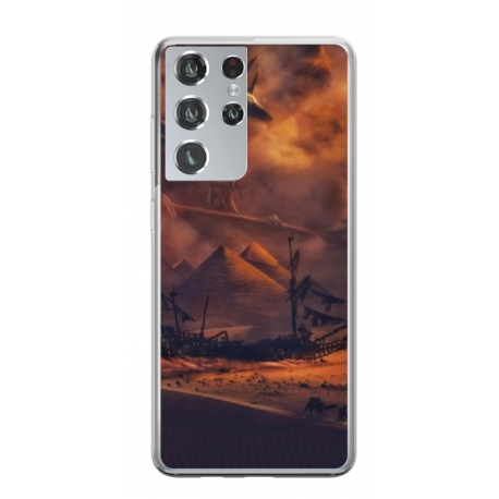 Husa personalizata tip carcasa HQPrint pentru Samsung Galaxy S22 Ultra, model Anubis, multicolor, S1D1M0281