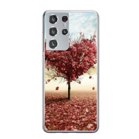 Husa personalizata tip carcasa HQPrint pentru Samsung Galaxy S22 Ultra, model Heart Tree, multicolor, S1D1M0293