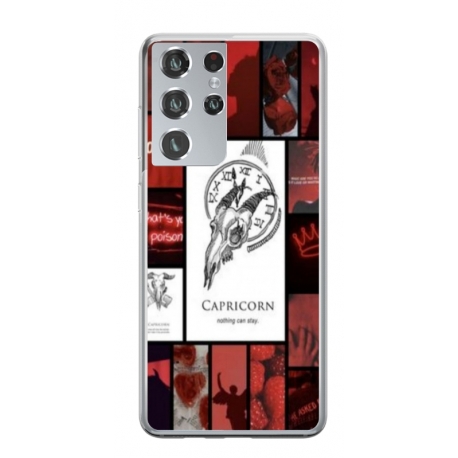 Husa personalizata tip carcasa HQPrint pentru Samsung Galaxy S22 Ultra, model Capricorn, multicolor, S1D1M0295