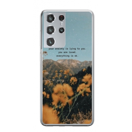 Husa personalizata tip carcasa HQPrint pentru Samsung Galaxy S22 Ultra, model Quote 1, multicolor, S1D1M0306