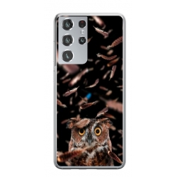 Husa personalizata tip carcasa HQPrint pentru Samsung Galaxy S22 Ultra, model Owl, multicolor, S1D1M0334