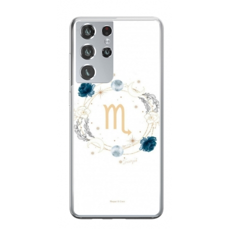 Husa personalizata tip carcasa HQPrint pentru Samsung Galaxy S22 Ultra, model Zodiac Circle, multicolor, S1D1M0349