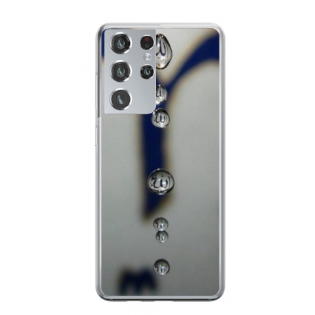 Husa personalizata tip carcasa HQPrint pentru Samsung Galaxy S22 Ultra, model Droplets, multicolor, S1D1M0353