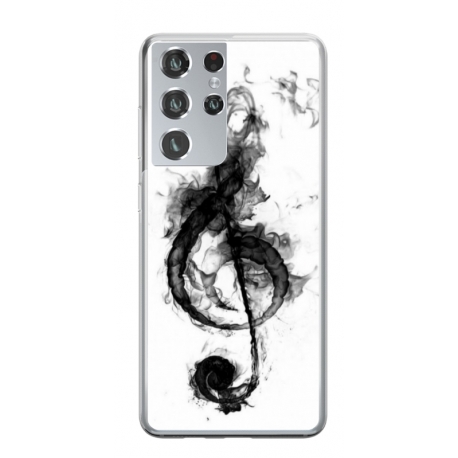 Husa personalizata tip carcasa HQPrint pentru Samsung Galaxy S22 Ultra, model Song Notes, multicolor, S1D1M0357