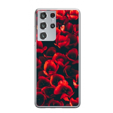 Husa personalizata tip carcasa HQPrint pentru Samsung Galaxy S22 Ultra, model Flowers 24, multicolor, S1D1M0386