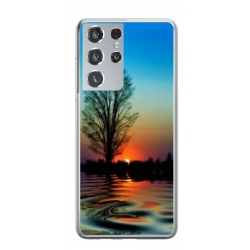 Husa personalizata tip carcasa HQPrint pentru Samsung Galaxy S23 Ultra, model Apus, multicolor, S1D1M0006