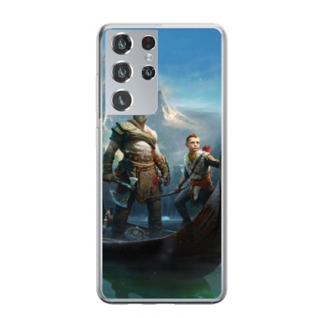 Husa personalizata tip carcasa HQPrint pentru Samsung Galaxy S23 Ultra, model God of War 1, multicolor, S1D1M0008