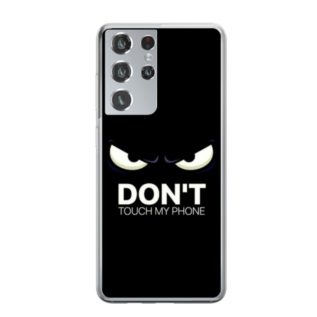 Husa personalizata tip carcasa HQPrint pentru Samsung Galaxy S23 Ultra, model Dont touch my phone 1, multicolor, S1D1M0035