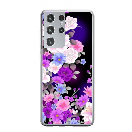Husa personalizata tip carcasa HQPrint pentru Samsung Galaxy S23 Ultra, model Flowers 3, multicolor, S1D1M0039