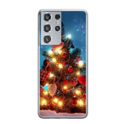 Husa personalizata tip carcasa HQPrint pentru Samsung Galaxy S23 Ultra, model Christmas Tree 2, multicolor, S1D1M0058