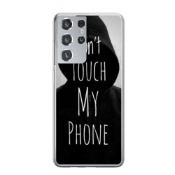 Husa personalizata tip carcasa HQPrint pentru Samsung Galaxy S23 Ultra, model Dont touch my phone 2, multicolor, S1D1M0065