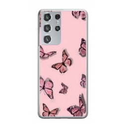Husa personalizata tip carcasa HQPrint pentru Samsung Galaxy S23 Ultra, model Butterfly 7, multicolor, S1D1M0076