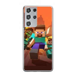 Husa personalizata tip carcasa HQPrint pentru Samsung Galaxy S23 Ultra, model Minecraft 1, multicolor, S1D1M0125
