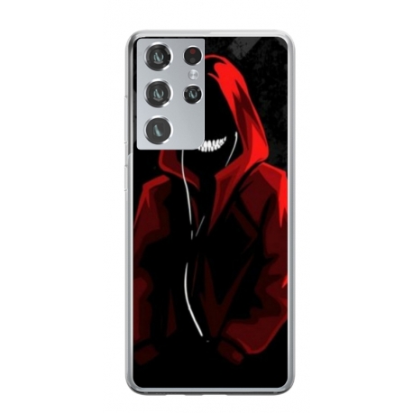 Husa personalizata tip carcasa HQPrint pentru Samsung Galaxy S23 Ultra, model Evil Hoodie Man, multicolor, S1D1M0197